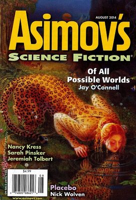 Cover of Asimov's Science Fiction, August 2014