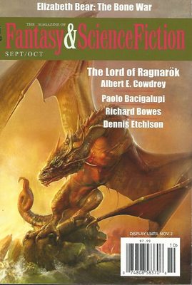 Cover of The Magazine of Fantasy & Science Fiction, September-October 2015