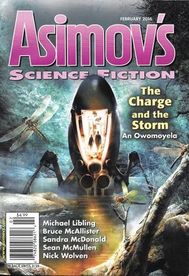 Cover of Asimov's Science Fiction, February 2016